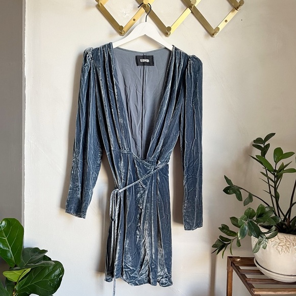 Reformation Chrissy Velvet Wrap Dress - Picture 1 of 12